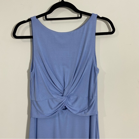 Bailey 44 Light Periwinkle Blue Sleeveless Crewneck Crossover Midi Dress - Picture 2 of 8